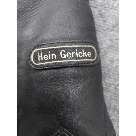 Polaris leather Motorcycle Jacket Mens Large Black Hein Gericke Biker Moto - Picture 4 of 16